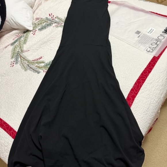 Fashion Nova Enchanted One Shoulder Maxi Dress - Black XS - Picture 4 of 5